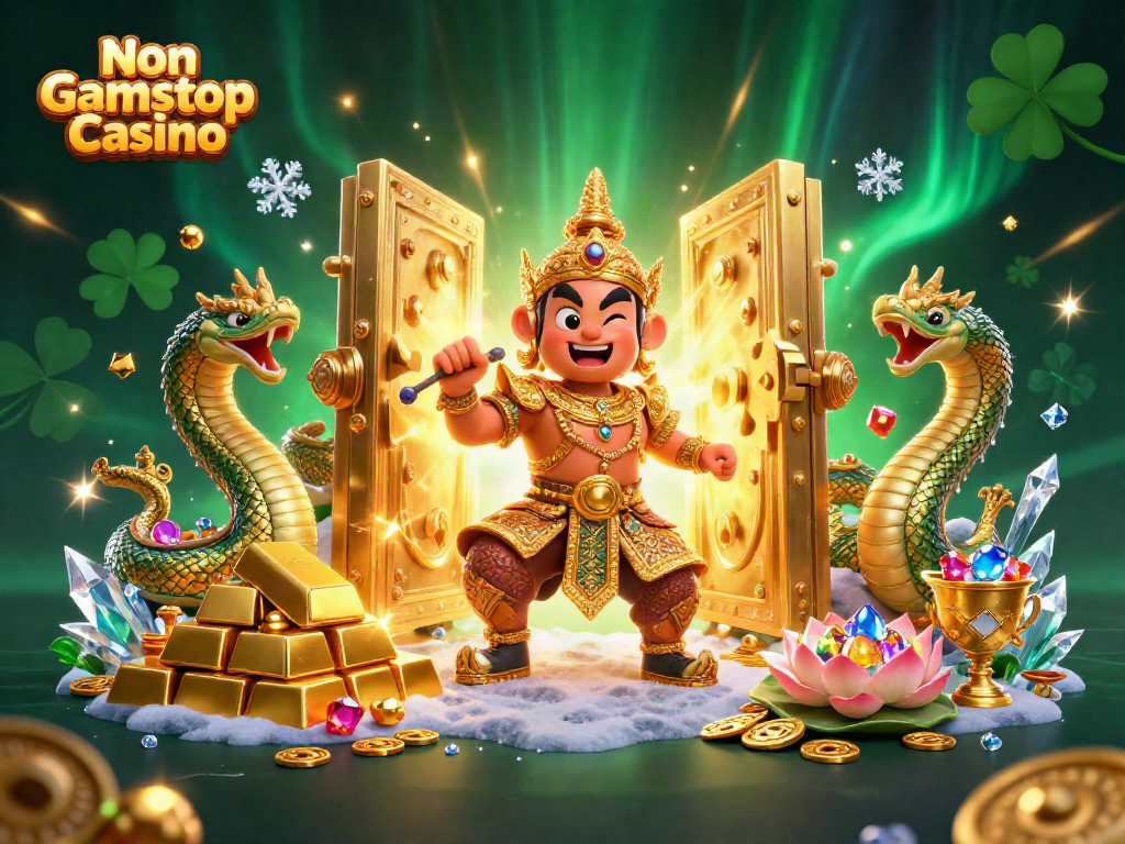 Join the fun and excitement at Non Gamstop Casino with golden treasures and vibrant colors.