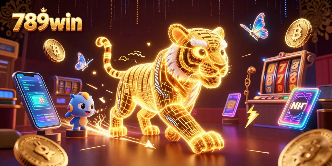 Engage with 789win's thrilling casino experience featuring golden tiger and crypto elements.